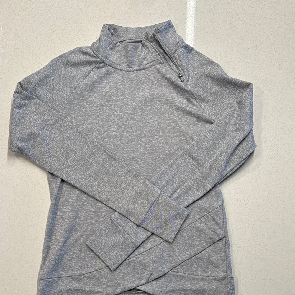 Mondetta Gray Performance Sweatshirt Mock Neck